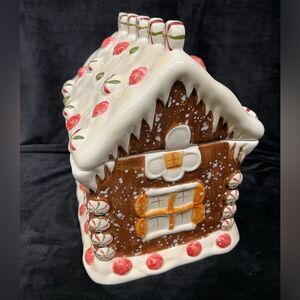 Gingerbread house cookie jar